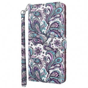 Læder Cover Moto G31 / Moto G41 Paisley Mønster