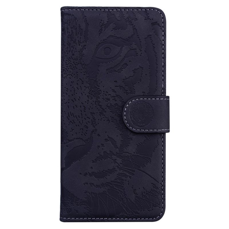 Læder Cover Moto G31 / Moto G41 Tiger Ansigtstryk