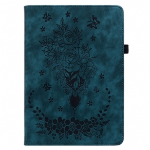 Etui Samsung Galaxy Tab S9 Plus Sommerfugle Og Roser