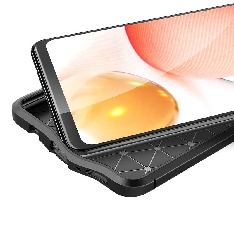Cover Samsung Galaxy A42 5G Dobbelt Linje Litchi Lædereffekt