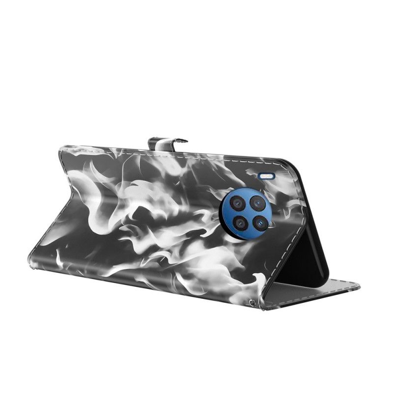 Flip Cover Huawei Nova 8i / Honor 50 Lite Abstrakt Mønster