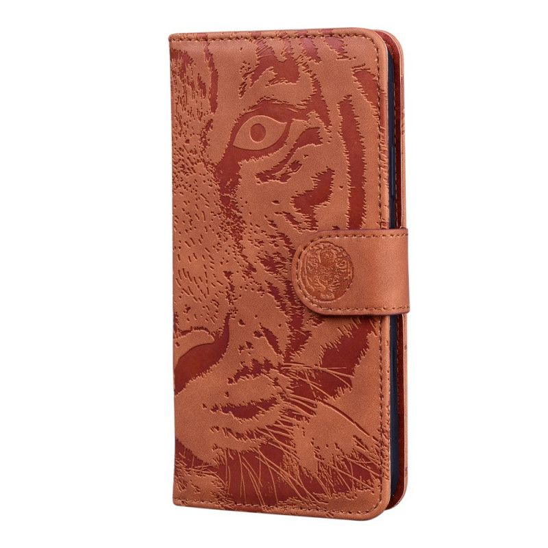 Flip Cover Huawei Nova 8i / Honor 50 Lite Tiger Ansigtstryk