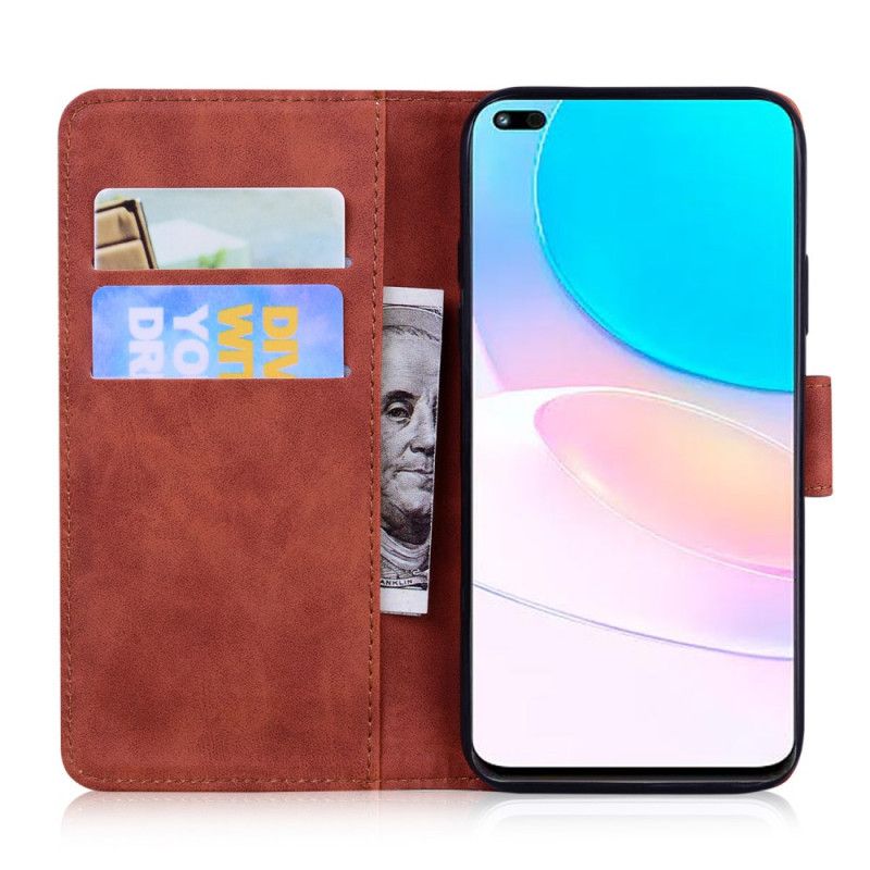 Flip Cover Huawei Nova 8i / Honor 50 Lite Tiger Ansigtstryk