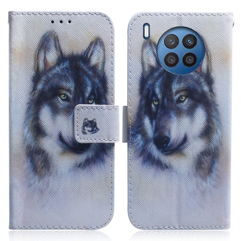 Læder Cover Huawei Nova 8i / Honor 50 Lite Hundeblik