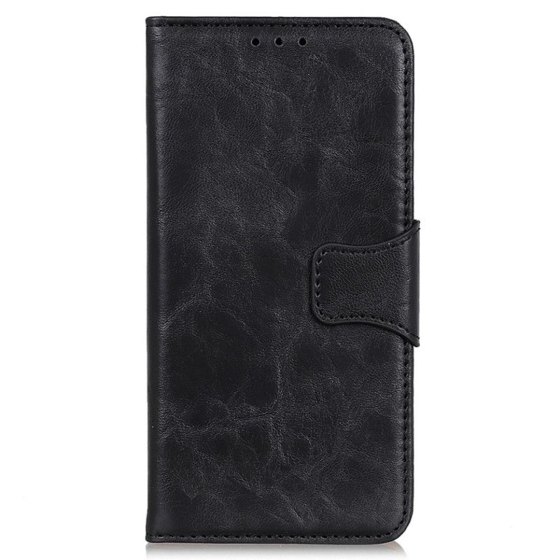 Læder Cover Huawei Nova 8i / Honor 50 Lite Vendbar Magnetisk Lukning