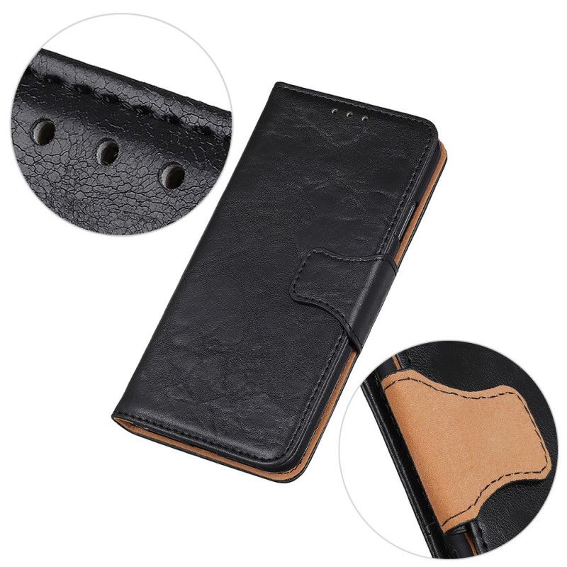 Læder Cover Huawei Nova 8i / Honor 50 Lite Vendbar Magnetisk Lukning