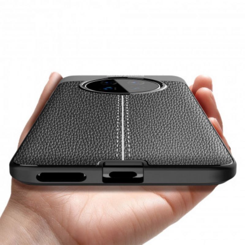 Cover Huawei Mate 40 Pro Dobbelt Linje Litchi Læder Effekt