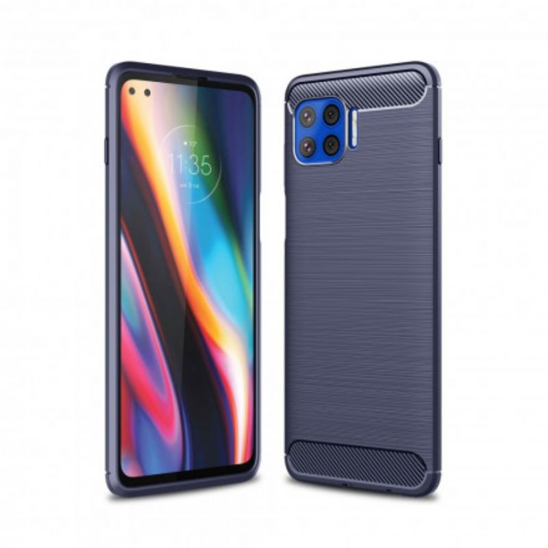 Cover Moto G 5G Plus Børstet Kulfiber