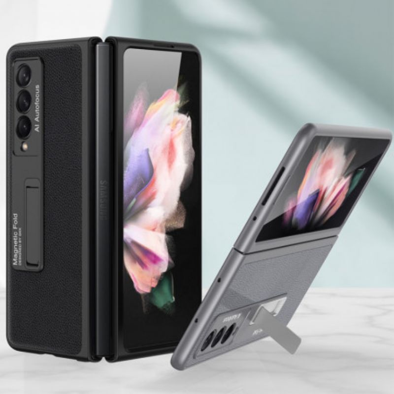 Cover Samsung Galaxy Z Fold 3 5G Litchi Læder Bagside Gkk