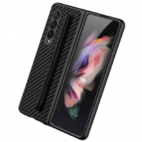 Mobilcover Samsung Galaxy Z Fold 3 5G Carbon Fiber Stylus Holder Gkk