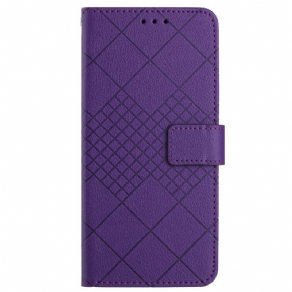 Flip Cover Til Xiaomi Redmi Note 13 4g Strappy Diamond Mønster