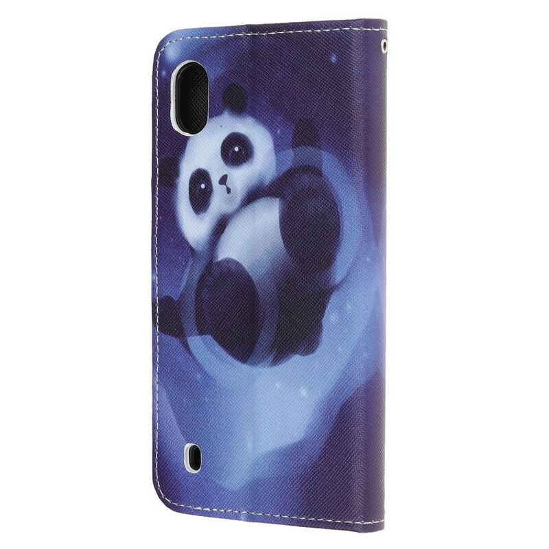 Flip Cover Samsung Galaxy A10 Med Snor Thong Space Panda
