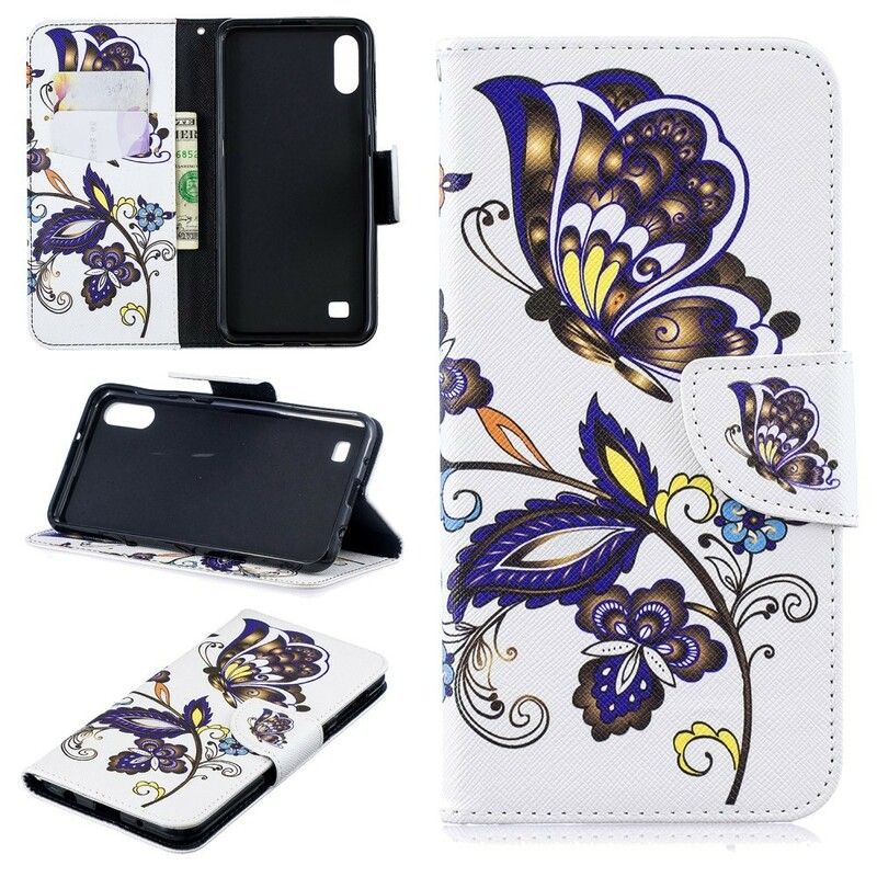 Flip Cover Samsung Galaxy A10 Sommerfugletatovering