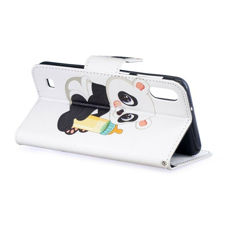 Læder Cover Samsung Galaxy A10 Baby Panda
