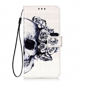 Flip Cover Sony Xperia 5 Blomsterskalle