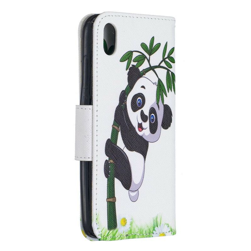 Læder Cover Xiaomi Redmi 7A Panda På Bambus