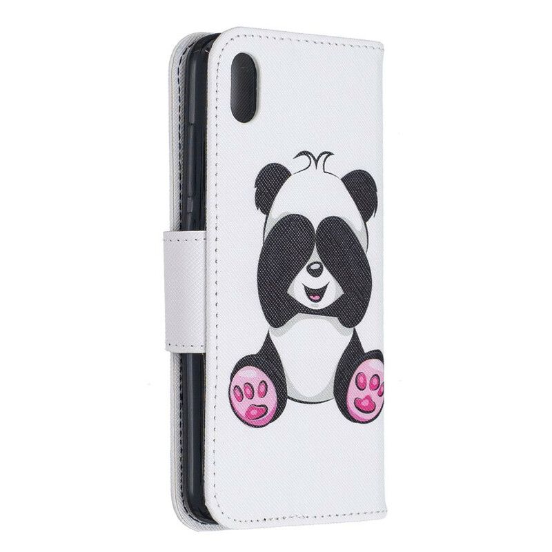 Læder Cover Xiaomi Redmi 7A Panda Sjov