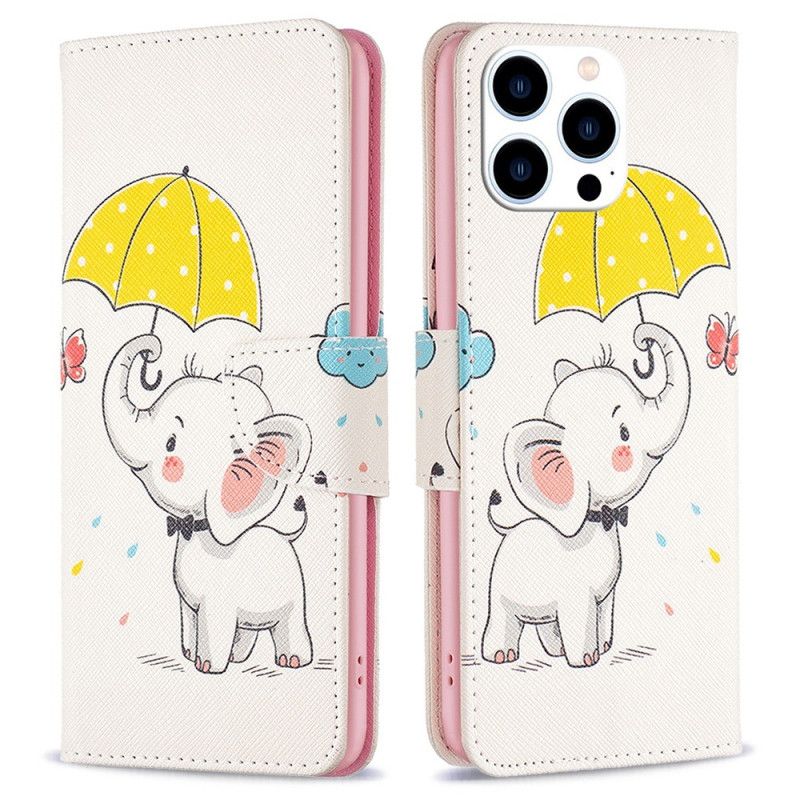 Flip Cover iPhone 14 Pro Elefantunge