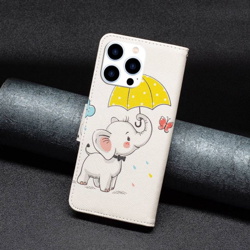 Flip Cover iPhone 14 Pro Elefantunge