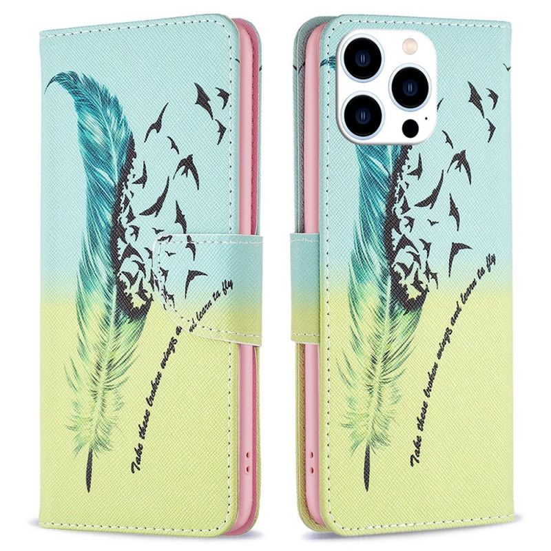 Flip Cover iPhone 14 Pro Fjer