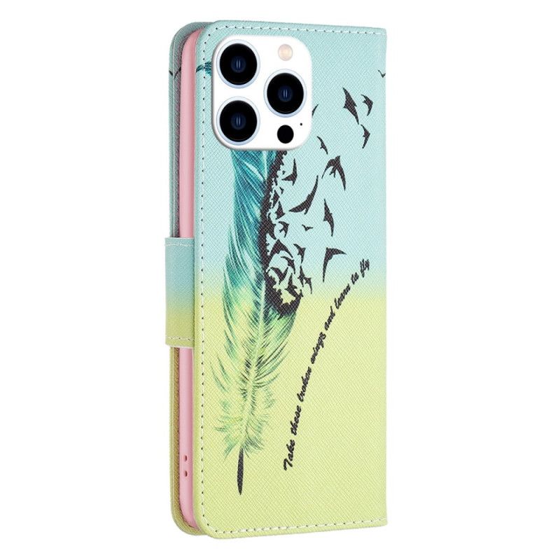 Flip Cover iPhone 14 Pro Fjer