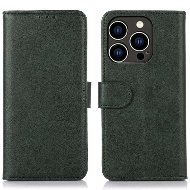 Flip Cover iPhone 14 Pro Mat Kunstlæder