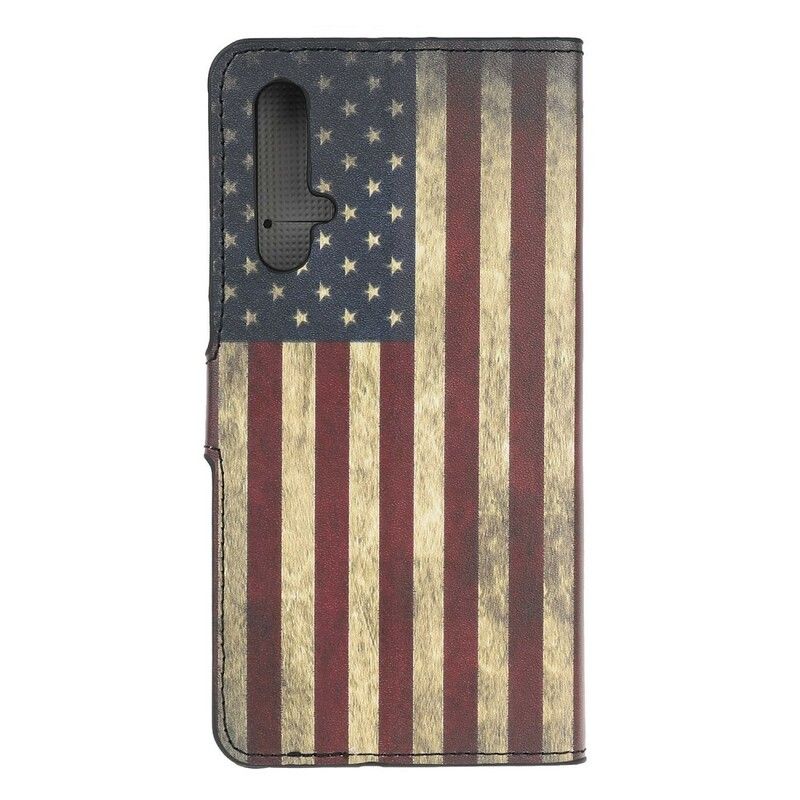 Flip Cover Huawei Nova 5T / Honor 20 Amerikansk Flag