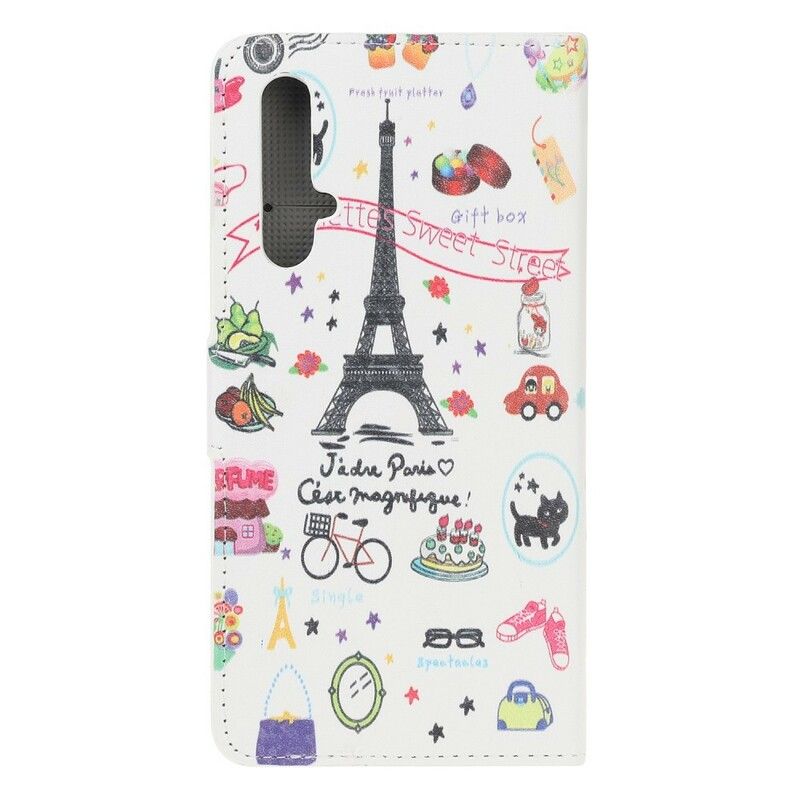 Flip Cover Huawei Nova 5T / Honor 20 Jeg Elsker Paris