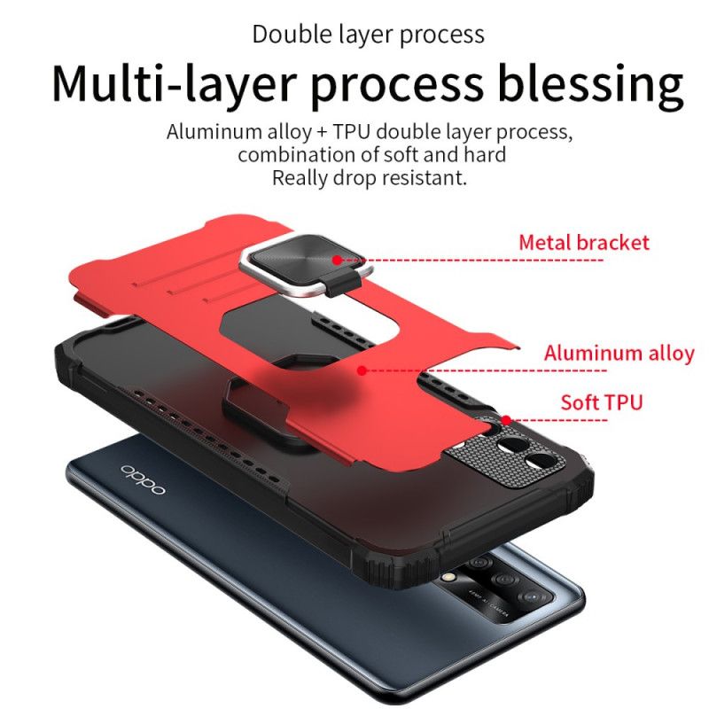 Cover Oppo A74 4G Aftagelig Ringstøtte