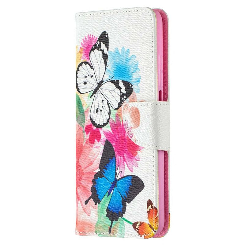 Flip Cover Xiaomi Mi 10T / 10T Pro Malede Sommerfugle