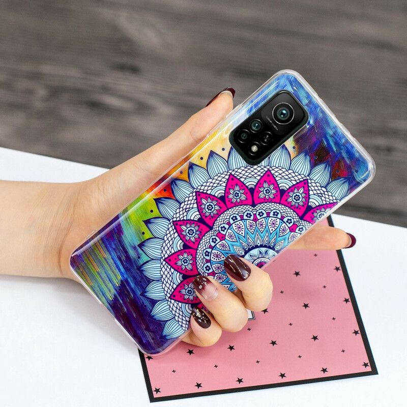 Mobilcover Xiaomi Mi 10T / 10T Pro Fluorescerende Farverig Mandala