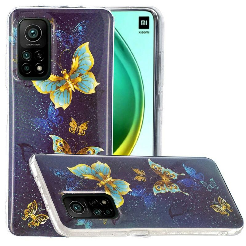 Mobilcover Xiaomi Mi 10T / 10T Pro Fluorescerende Sommerfugleserie