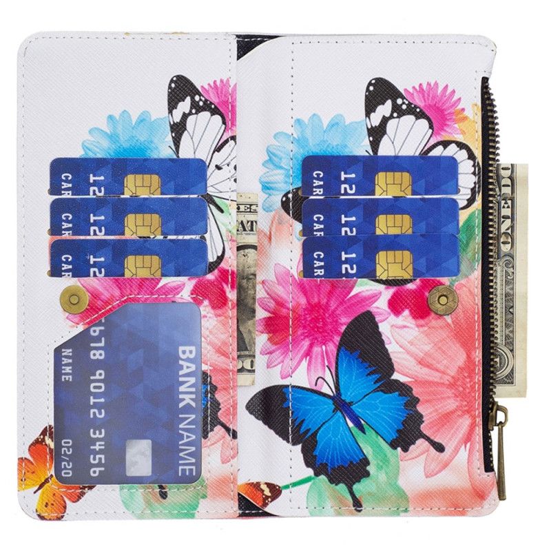 Flip Cover Til iPhone 16 Plus To Sommerfugle Med Rem