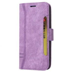 Læder Cover iPhone 16 Plus Telefon Etui Betopnice Forreste Kortholder