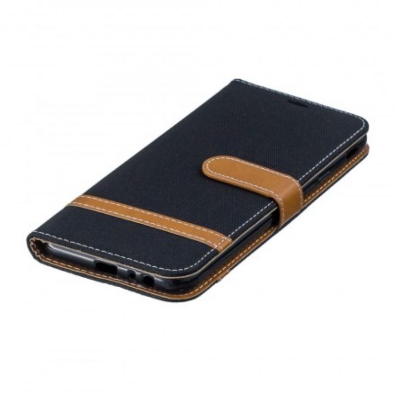 Flip Cover Samsung Galaxy J4 Plus Stof Og Læder Effekt