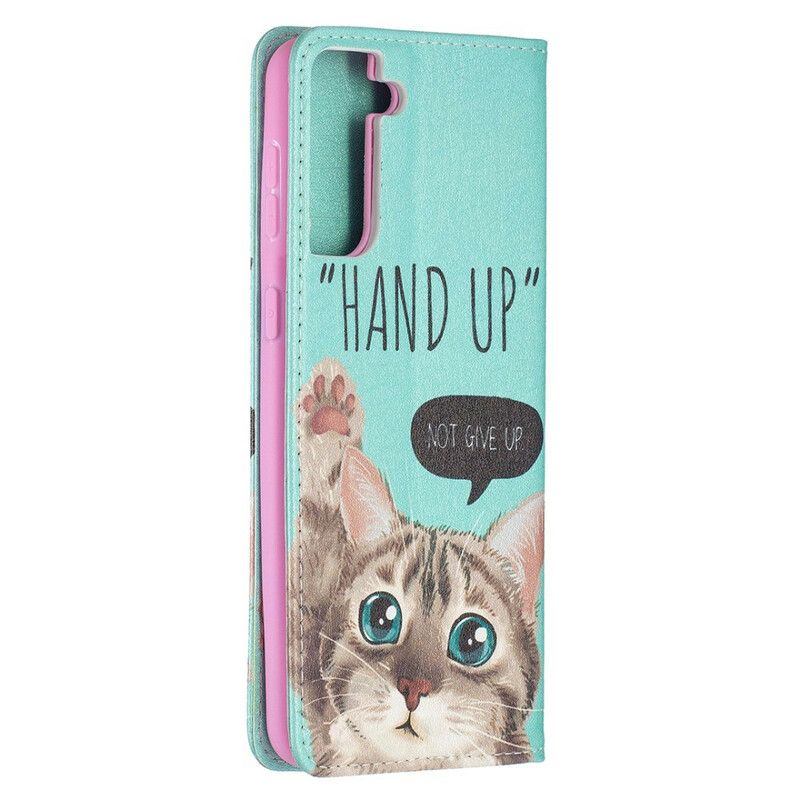 Cover Samsung Galaxy S21 Plus 5G Flip Cover Hånd Op
