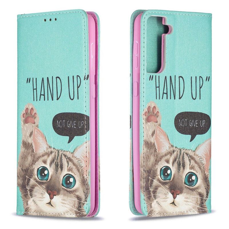 Cover Samsung Galaxy S21 Plus 5G Flip Cover Hånd Op