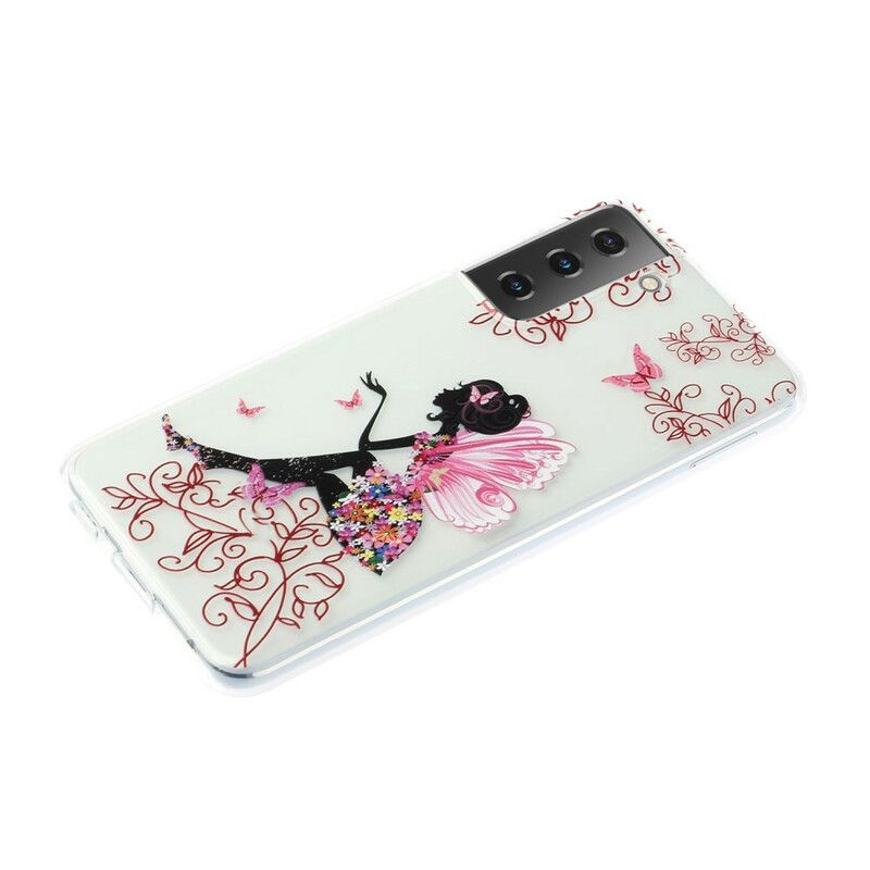 Cover Samsung Galaxy S21 Plus 5G Transparent Blomsterfe