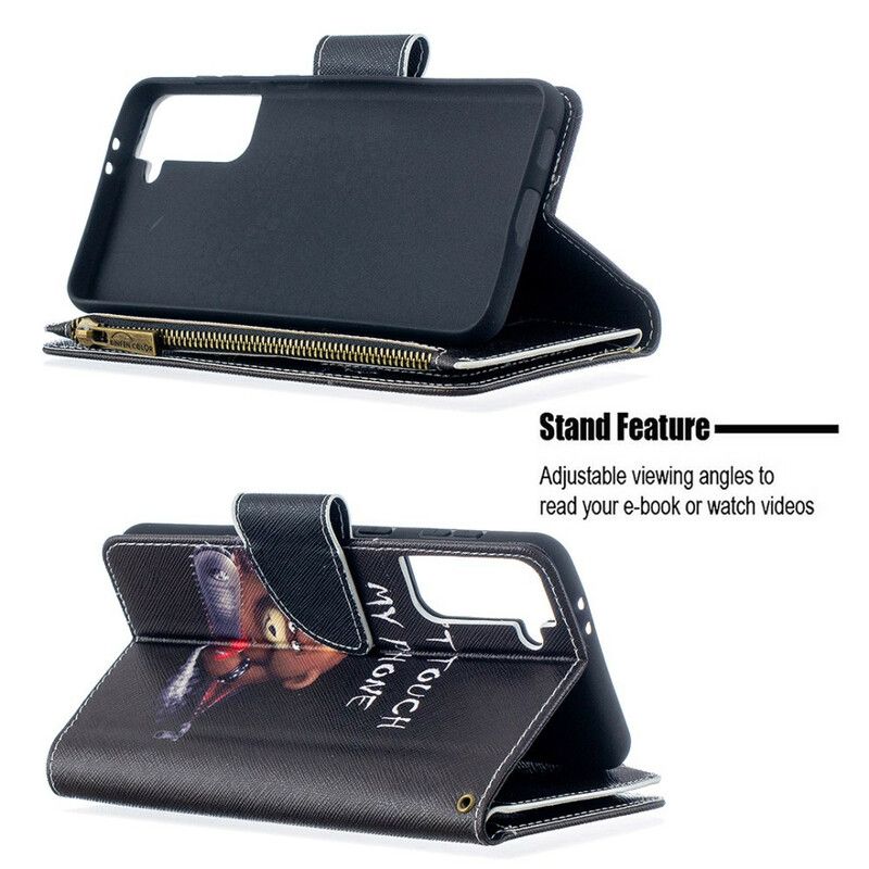 Flip Cover Samsung Galaxy S21 Plus 5G Bear Lynlåslomme