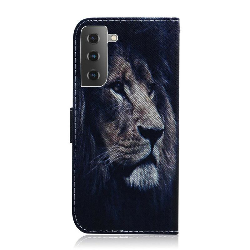 Flip Cover Samsung Galaxy S21 Plus 5G Drømmende Løve