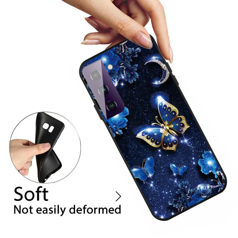 Mobilcover Samsung Galaxy S21 Plus 5G Sommerfugl Om Natten