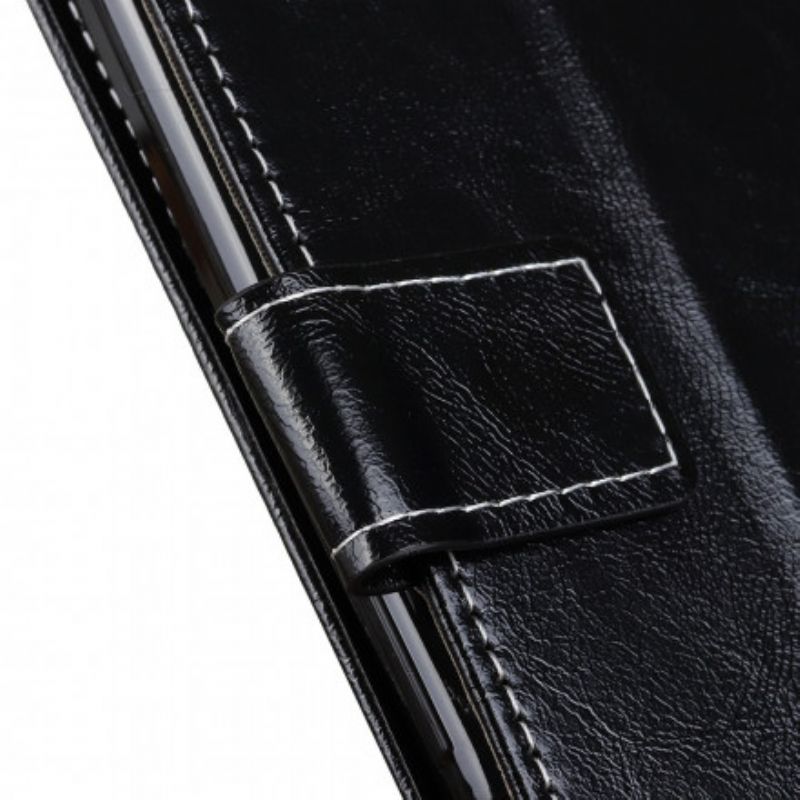 Flip Cover OnePlus 9 Blanke Og Synlige Sømme