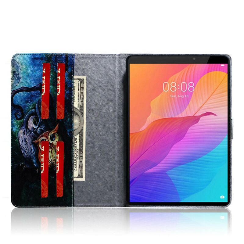 Læder Cover Huawei MatePad T 8 Uglemaleri