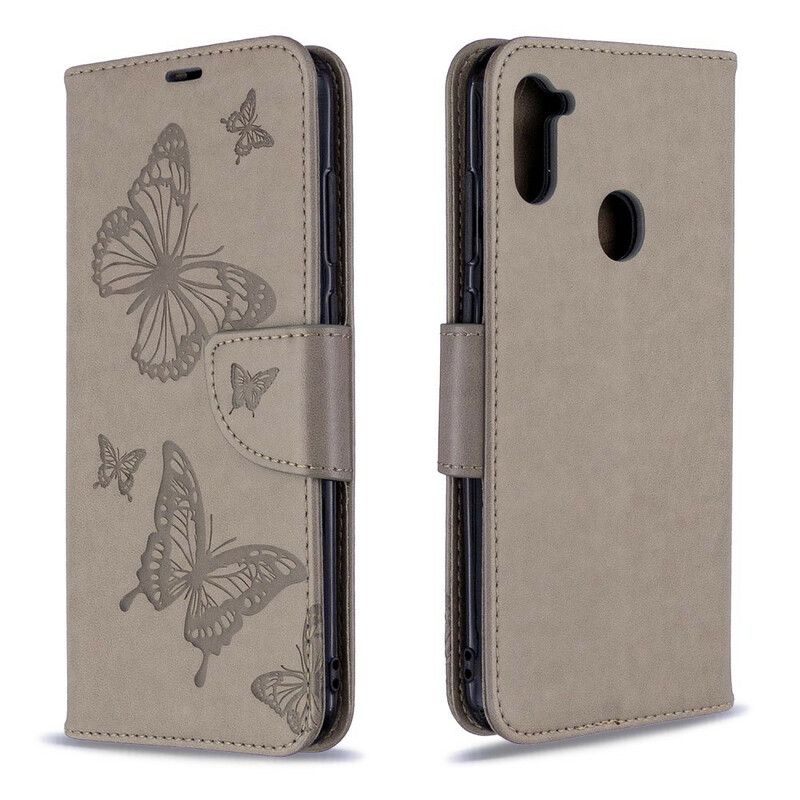 Flip Cover Samsung Galaxy M11 Sommerfugle På Flugt Med Snor