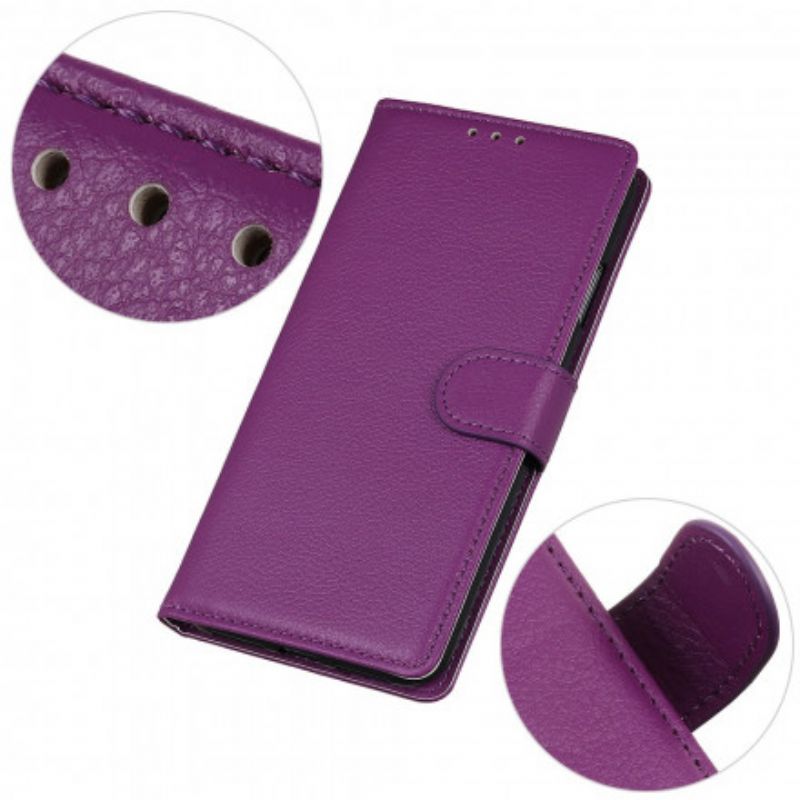 Flip Cover Samsung Galaxy M11 Traditionelt Litchi-læder