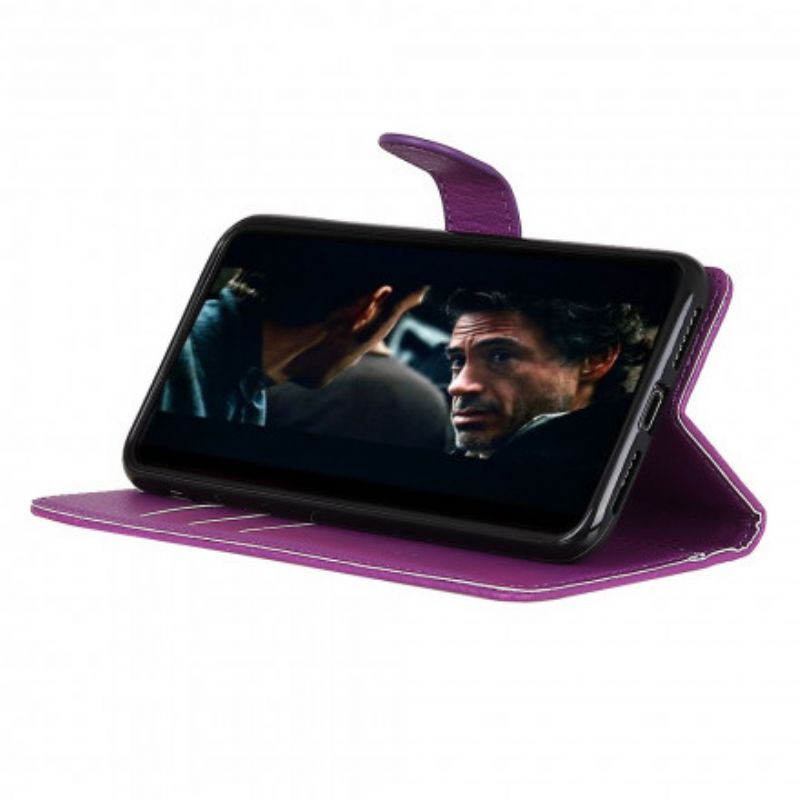 Flip Cover Samsung Galaxy M11 Traditionelt Litchi-læder