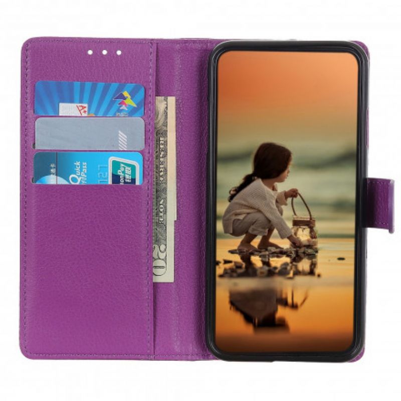 Flip Cover Samsung Galaxy M11 Traditionelt Litchi-læder