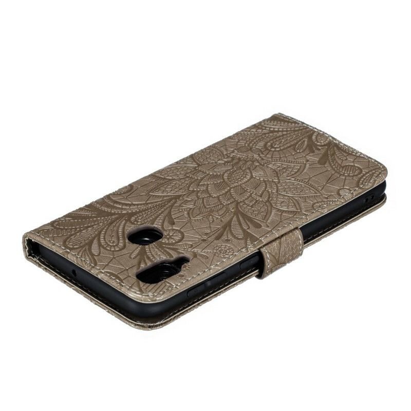 Flip Cover Samsung Galaxy A30 / A20 Med Snor Tribal Strap Blomster