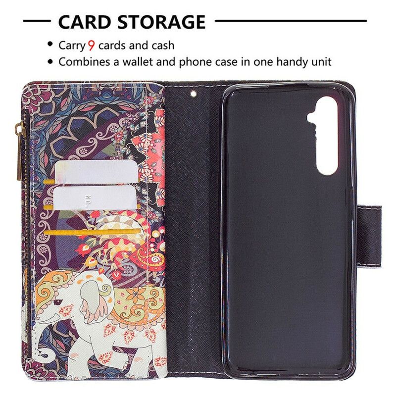 Flip Cover Realme 6 Elefant Lynlåslomme