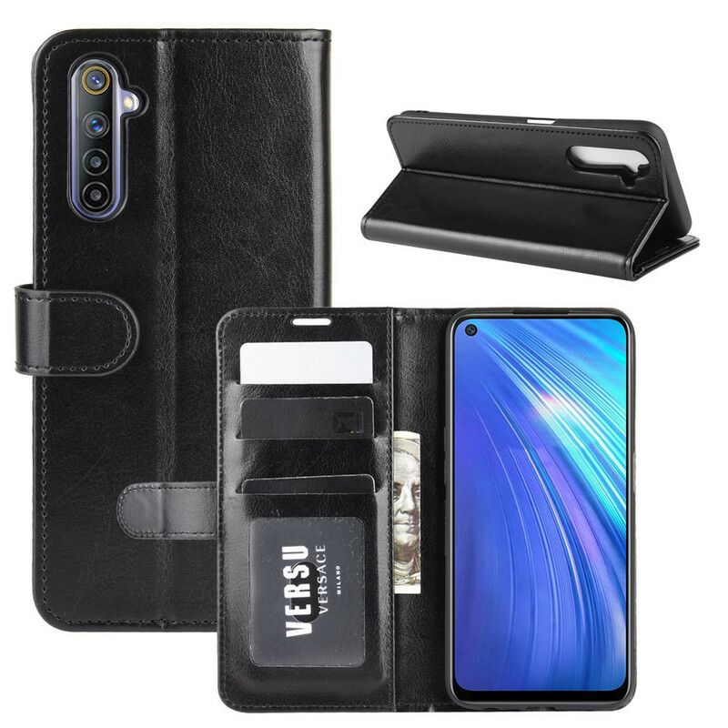Flip Cover Realme 6 Lædertekstur
